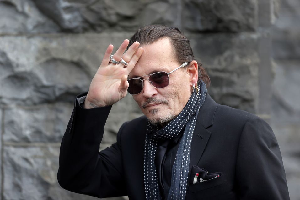 Actor Johnny Depp pictured as he arrived at  the funeral in Nenagh. Photo: Frank McGrath