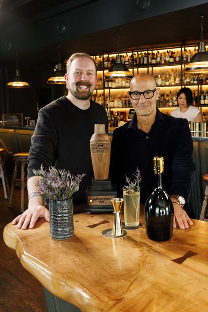 Stanley Tucci pictured with Will Lynch at BAR 1661. Pic: Andres Poveda
