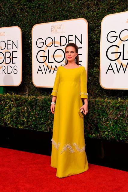 Actress Natalie Portman arrives at the 74th annual Golden Globe Awards