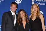 thumbnail: Matthew Perry with 'Friends' co-stars Jennifer Aniston and Lisa Kudrow in 2003. Photo: Gregg DeGuire/Getty