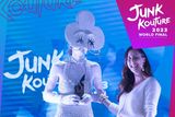 thumbnail: Theo Connolly from Blackrock, Co Louth is presented with the Ready to Wear Award at the Junk Kouture World Finals in Monaco