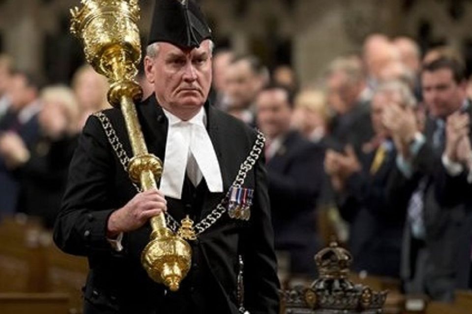 Sergeant-at-Arms Kevin Vickers, hailed as a hero for killing the gunman who stormed Canada's parliament last year, will be named ambassador to Ireland.  (AP/The Canadian Press, Adrian Wyld)