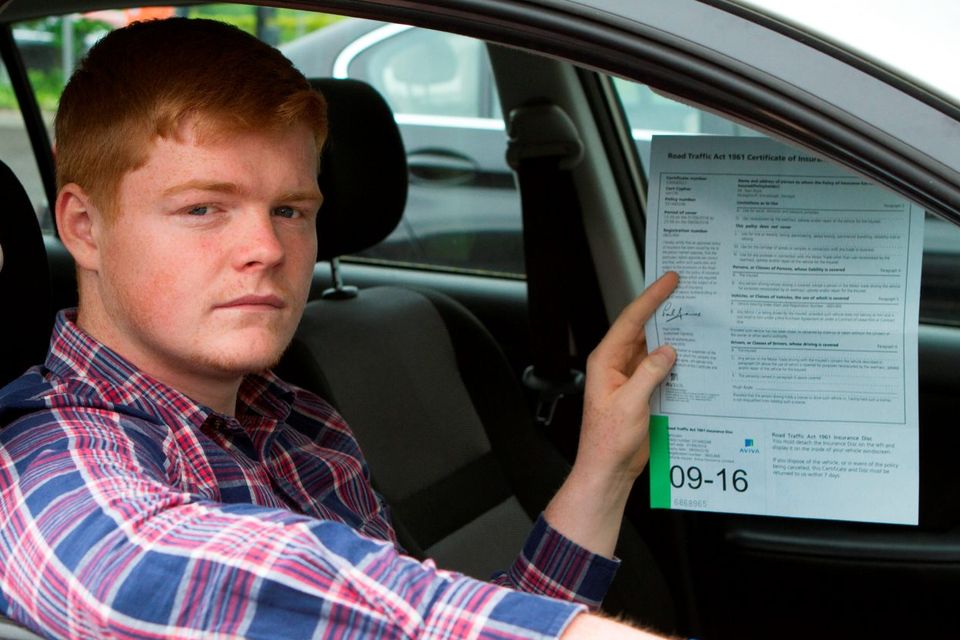 Student Hugh Boyle from Donegal with his insurance quote. Photo: North West Newspix