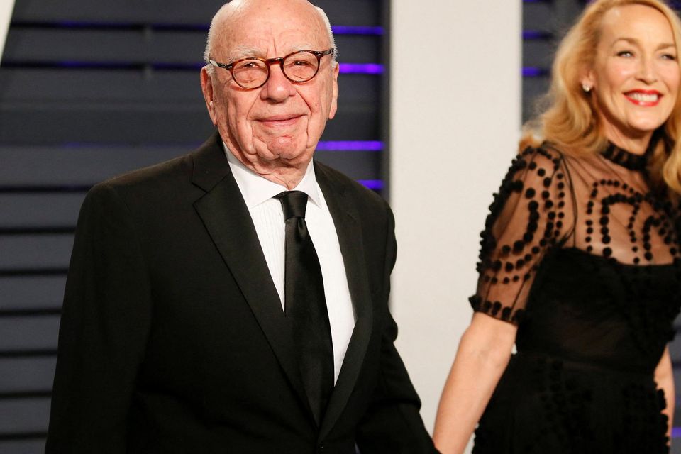 Rupert Murdoch with his fourth wife Jerry Hall before they divorced last year. Photo: Danny Moloshok/Reuters