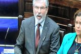 thumbnail: Gerry Adams and Mary Lou McDonald in the Dail yesterday.