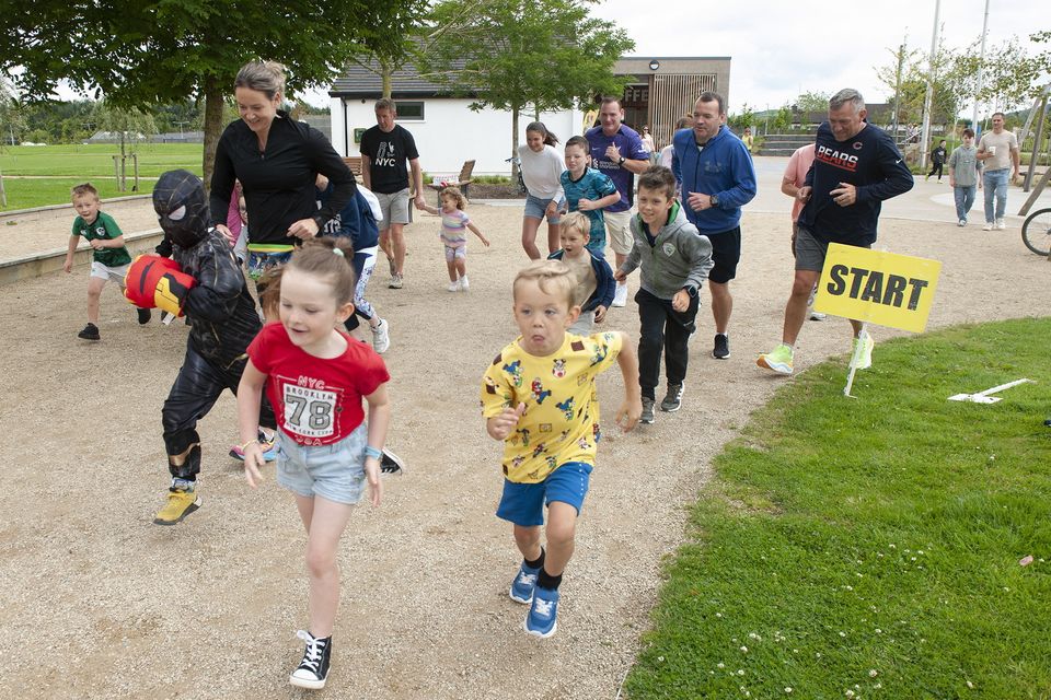 The beginning of the fun run of the Gorey Market House Festival in the Gorey Town's Park on Sunday. Image: Jim Campbell
