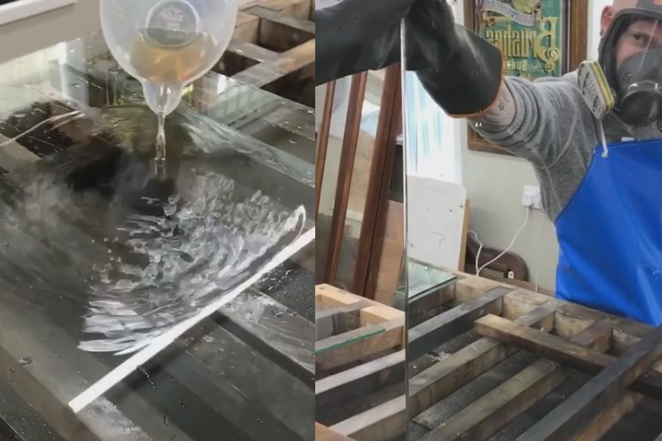 Creating a mirror using silver nirtrate