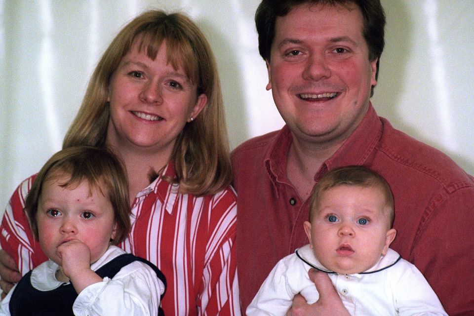 Sue and Alex Tatham, pictured with their children Charlie and Emily, met on Blind Date