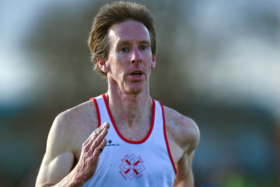 Eamon Murphy of North Sligo AC, competes in the masters men's 7000m during the 123.ie National Intermediate, Masters & Juvenile B Cross Country Championships at DKiT Campus in Dundalk, Louth. Pic: Stephen Marken/Sportsfile