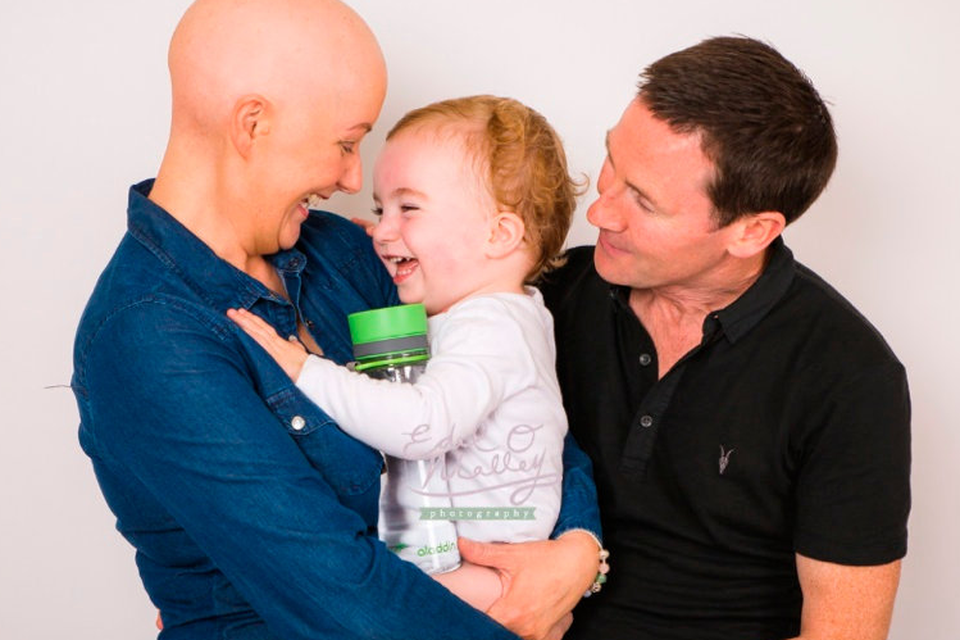 Claire Graham with son Harley and husband Declan. Photo: Edel O’Malley