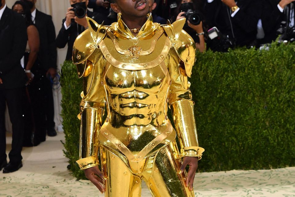 US rapper Lil Nas X arrives for the 2021 Met Gala at the Metropolitan Museum of Art on September 13, 2021 in New York. - This year's Met Gala has a distinctively youthful imprint, hosted by singer Billie Eilish, actor Timothee Chalamet, poet Amanda Gorman and tennis star Naomi Osaka, none of them older than 25. The 2021 theme is "In America: A Lexicon of Fashion." (Photo by Angela WEISS / AFP) (Photo by ANGELA WEISS/AFP via Getty Images)
MET GALA
