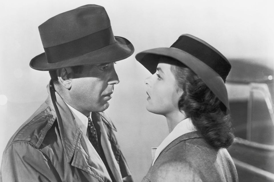 Humphrey Bogart and Ingrid Bergman star in the Warner Brothers film 'Casablanca', 1942. Photo by Popperfoto/Getty Images