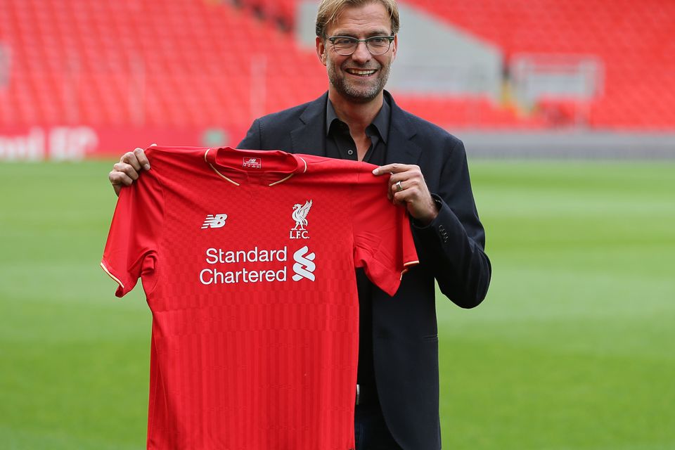 Liverpool manager Jurgen Klopp celebrates two years in charge at Anfield this weekend