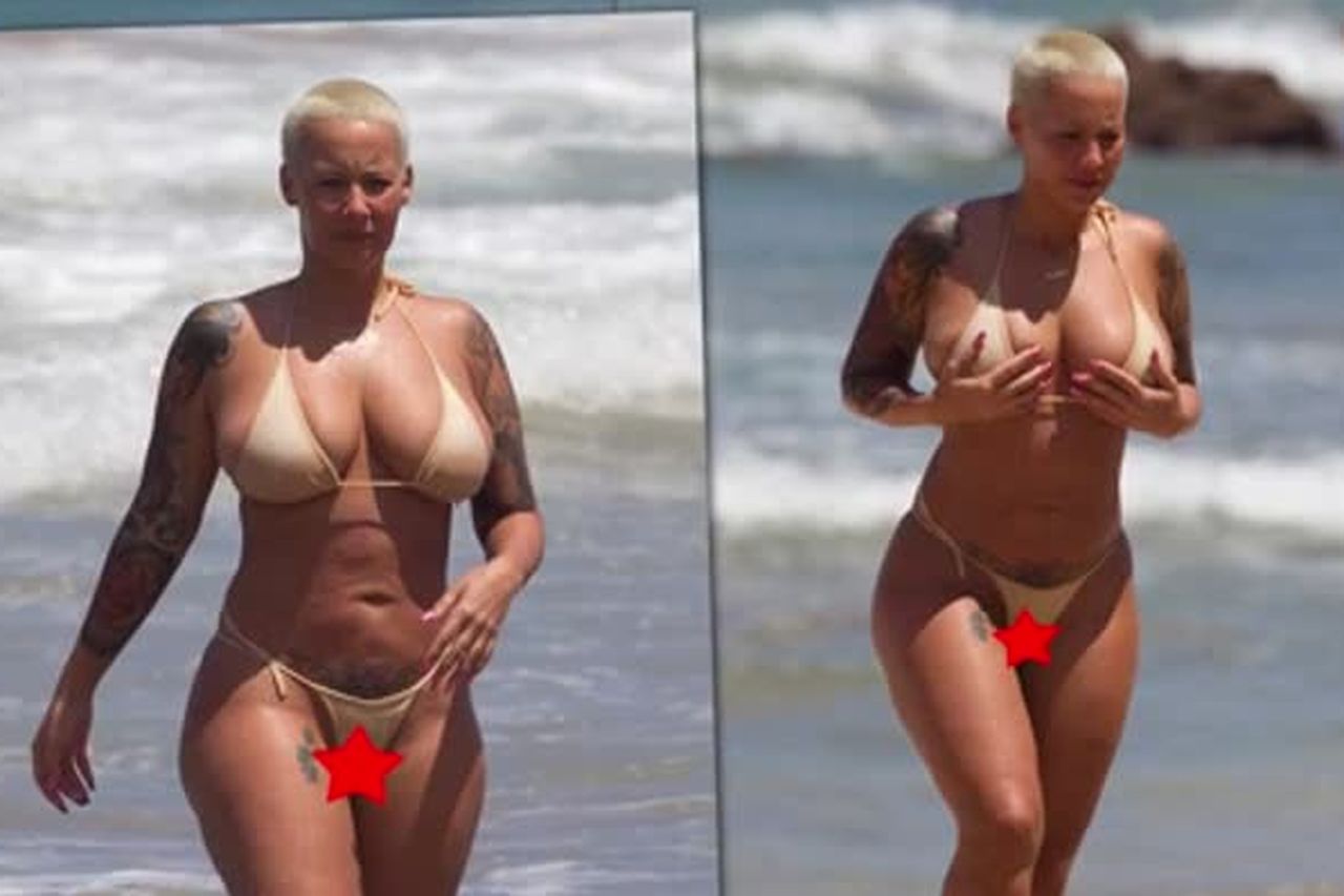 Topless Beach Fat - VIDEO: Amber Rose is Topless and Nearly Nude on Beaches of Maui |  Independent.ie