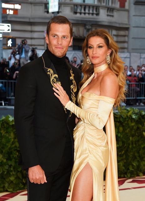 Tom Brady and Gisele Bundchen attends the Heavenly Bodies: Fashion & The Catholic Imagination Costume Institute Gala at The Metropolitan Museum of Art on May 7, 2018 in New York City.  (Photo by Jamie McCarthy/Getty Images)
