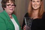 thumbnail: Bean An Ti at the County Scór na nOg Final Tracey Cronin from Iveleary receives a presentation from Margaret Whelan, Secretary, Cork Scor. Picture John Tarrant