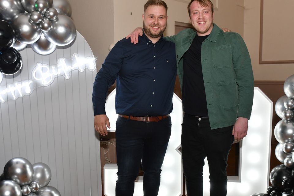 Jack Connolly and Darren Meehan's who celebrated their joint 30th birthday party held in the Clan na Gaels. Photo: Ken Finegan/www.newspics.ie