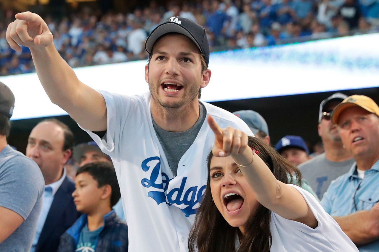 Ashton & Mila's Dodgers Game PDA