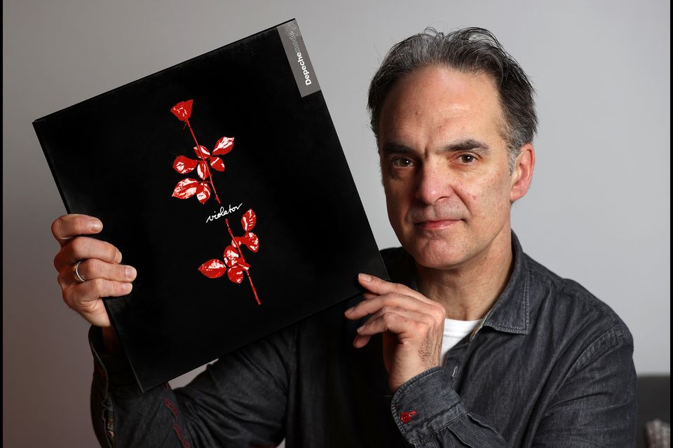 Paul Guy uses album covers such as Depeche Mode’s 'Violator' to help himself stay calm when he feels an epileptic seizure beginning. Photo: Steve Humphreys
