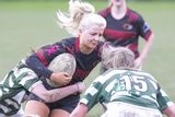 thumbnail: Arklow's Alex Byrne is stopped by the Greystones defence.