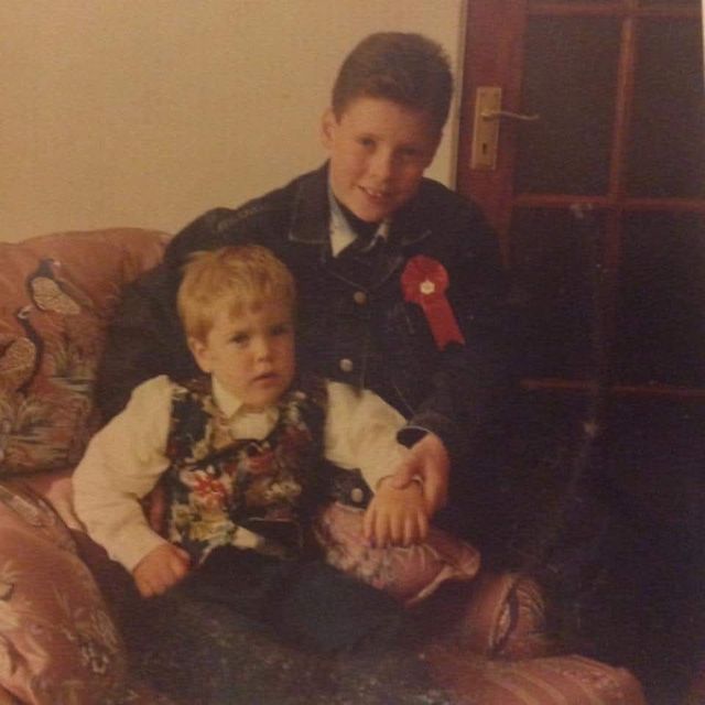 Ian and James pictured during their childhood