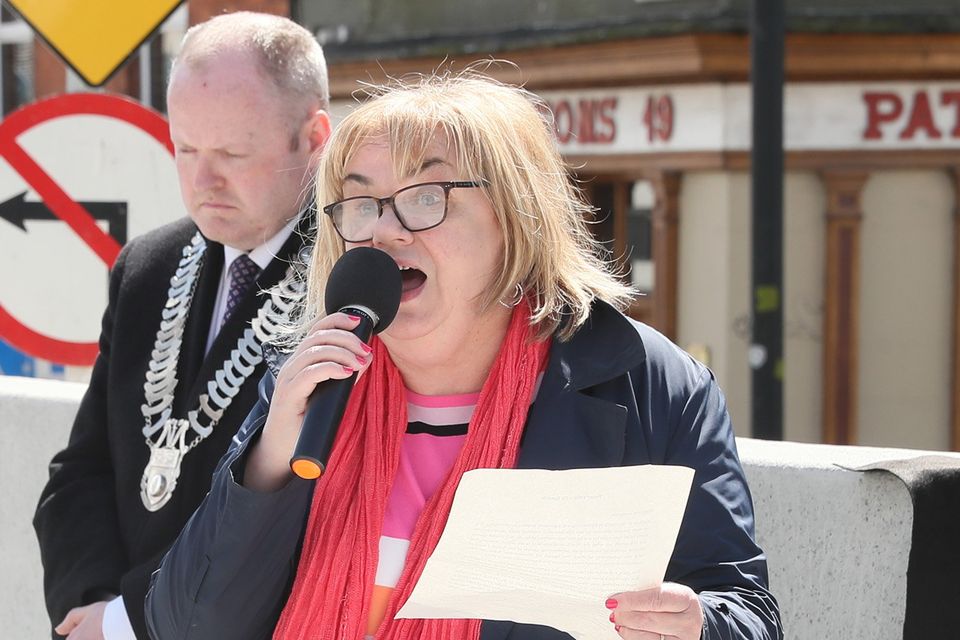 Chief Executive of Louth Co. Co. Joan Martin speaking at Monday’s event. 