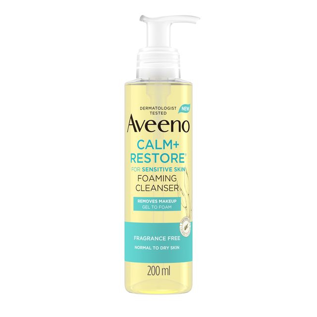 Aveeno Calm + Restore Foaming Cleanser, from €10, available nationwide