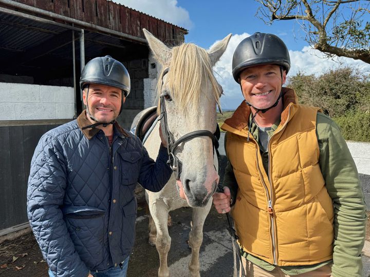 Ronan Keating meets up with Shane Filan during visit to Sligo for new BBC travel show