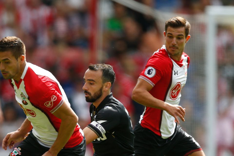 Dusan Tadic, pictured left, was unable to find the breakthrough for Saints