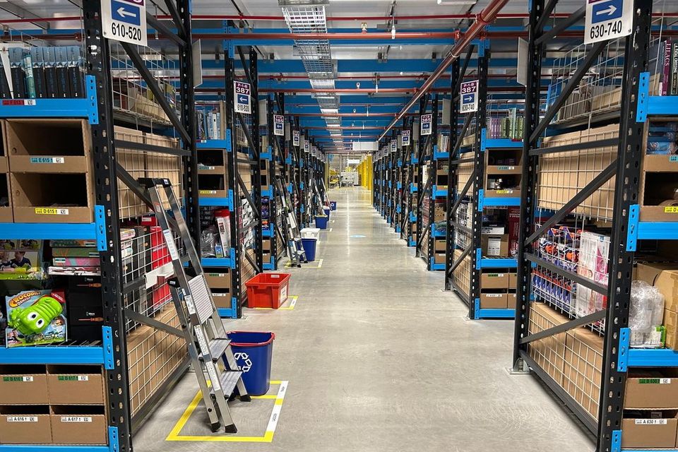 Inside Amazon’s Irish fulfilment centre. Photo: Adrian Weckler