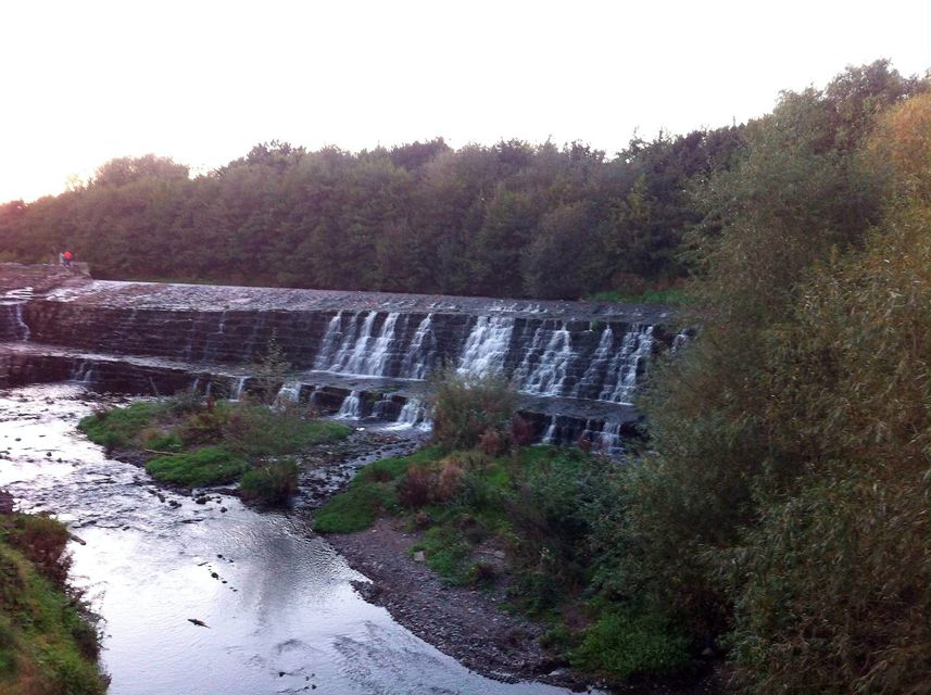 Pictured are Firhouse Weir, the millrace from the weir that diverted water to the sluice gates that controlled the flow to the historic Bella Vista Mill.
