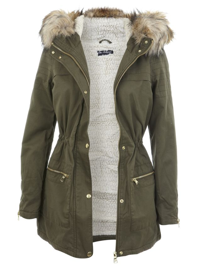 Miss selfridge hotsell khaki coat