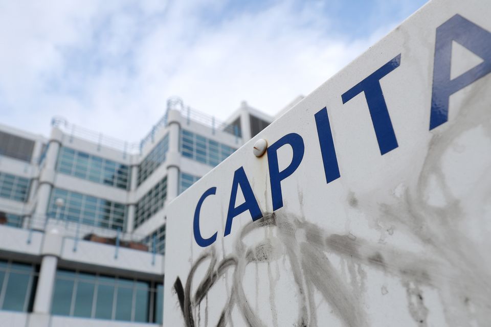 Thousands of Capita staff in Ireland face an anxious wait as the British outsourcing giant plans to raise cash and sell assets in a bid to stabilise its business. Photo: PA Wire/PA Images
