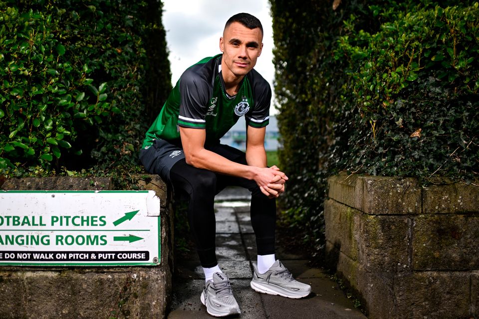 Graham Burke during Shamrock Rovers media day at the club's Roadstone training facility in Dublin. Photo: David Fitzgerald/Sportsfile