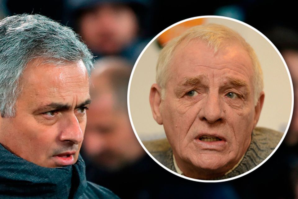 Eamon Dunphy (inset) believes Jose Mourinho faces an uphill battle to win over Manchester United fans