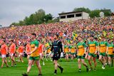 thumbnail: Donegal captain Patrick McBrearty leads the parade before the Ulster GAA Football Senior Championship final match between Armagh and Donegal at St Tiernach's Park in Clones, Monaghan