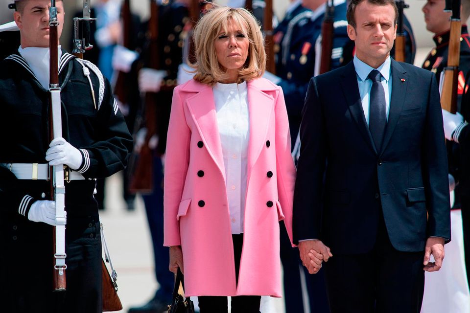 Brigitte Macron news: Emmanuel Macron's wife wears VERY tight jeans and  Chanel blazer