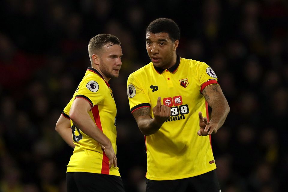 Tom Cleverley, left, and Troy Deeney changed the course of the game for Watford