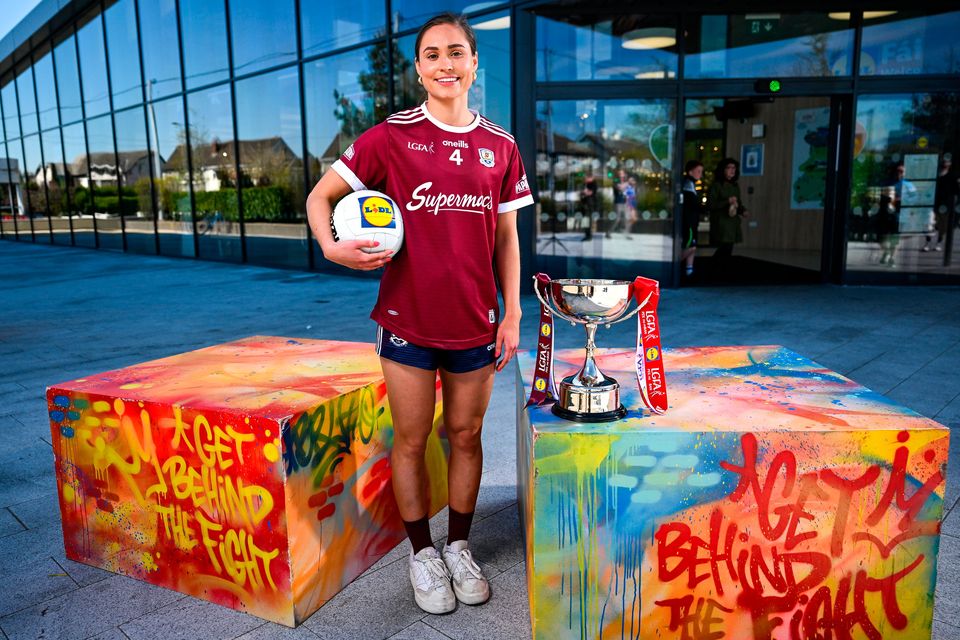 Kate Geraghty of Galway at the official press briefing for this weekend's Lidl Ladies NFL finals in Croke Park. Sportsfile