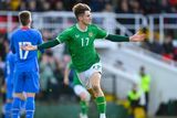thumbnail: Johnny Kenny of Republic of Ireland celebrates after scoring his side's second goal during the Under-21 international friendly match between Republic of Ireland and Iceland at Turners Cross in Cork. Pic: Seb Daly/Sportsfile