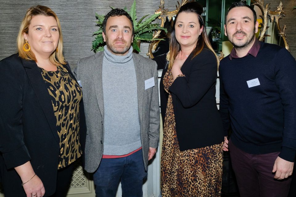 Bray Chamber president Ruth Donnelly, Louis Brancourt of Chez Louis, Brenda Hendricks of Creole Restaurant and Marc Nolan of Big Boom Digital at February’s Tea @ 10 in the Martello