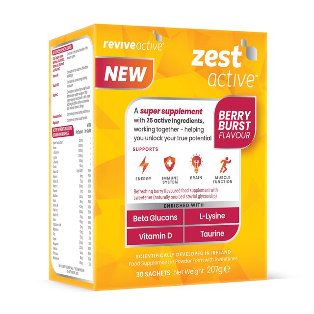 Zest Active Berry Burst, €34.95 for one-month supply, available nationwide