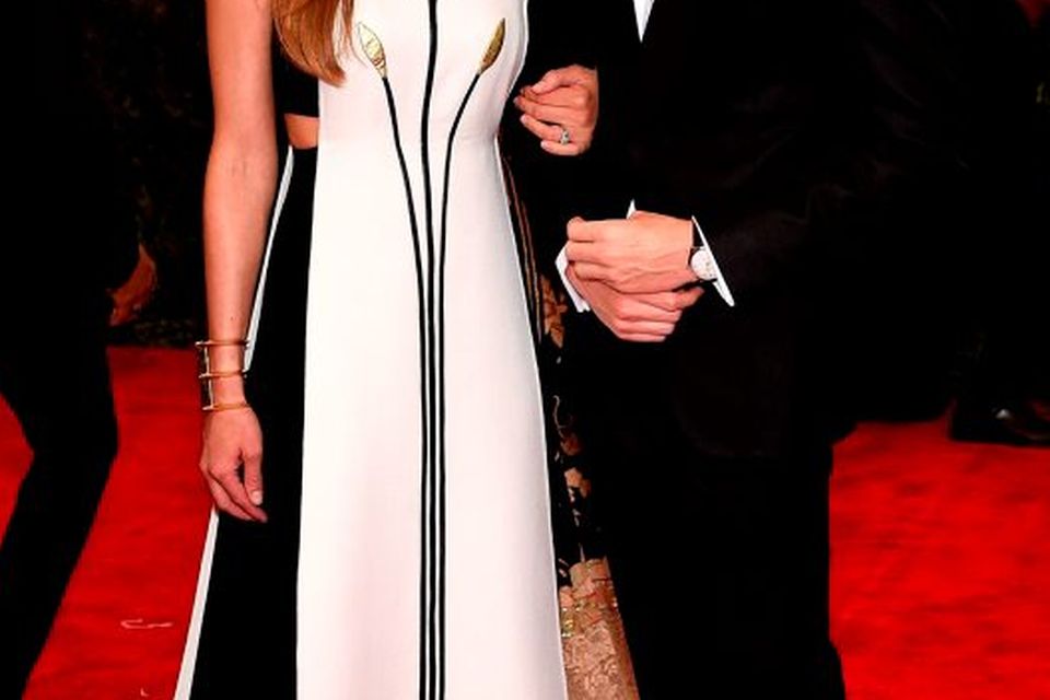 Hannah Bagshawe (L) and Eddie Redmayne attend the "China: Through The Looking Glass" Costume Institute Benefit Gala at the Metropolitan Museum of Art on May 4, 2015 in New York City. (Photo by Dimitrios Kambouris/Getty Images)