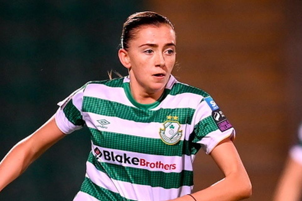 Abbie Larkin of Shamrock Rovers during the SSE Airtricity Women's Premier Division match between Shamrock Rovers and Wexford Youths