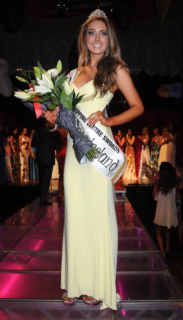 Being crowned Miss Universe Ireland in July, 2010.