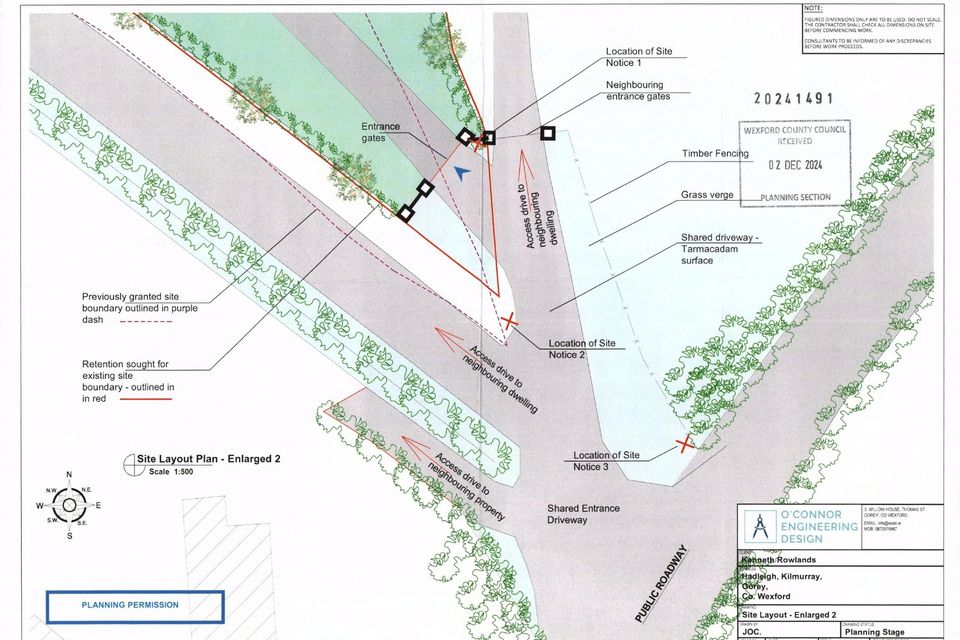 Site layout of the 1.21 hectare property in north Wexford.