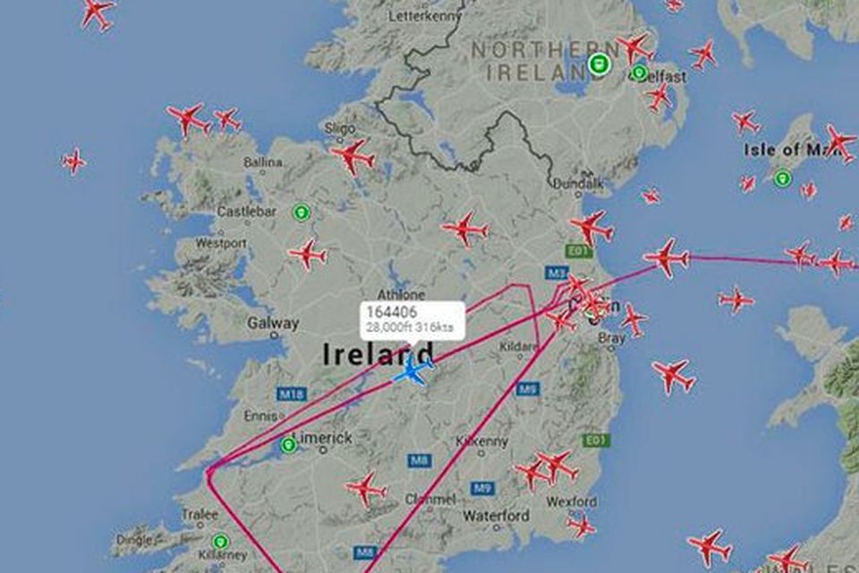 Eyebrows raised as US spy plane makes several passes over Ireland