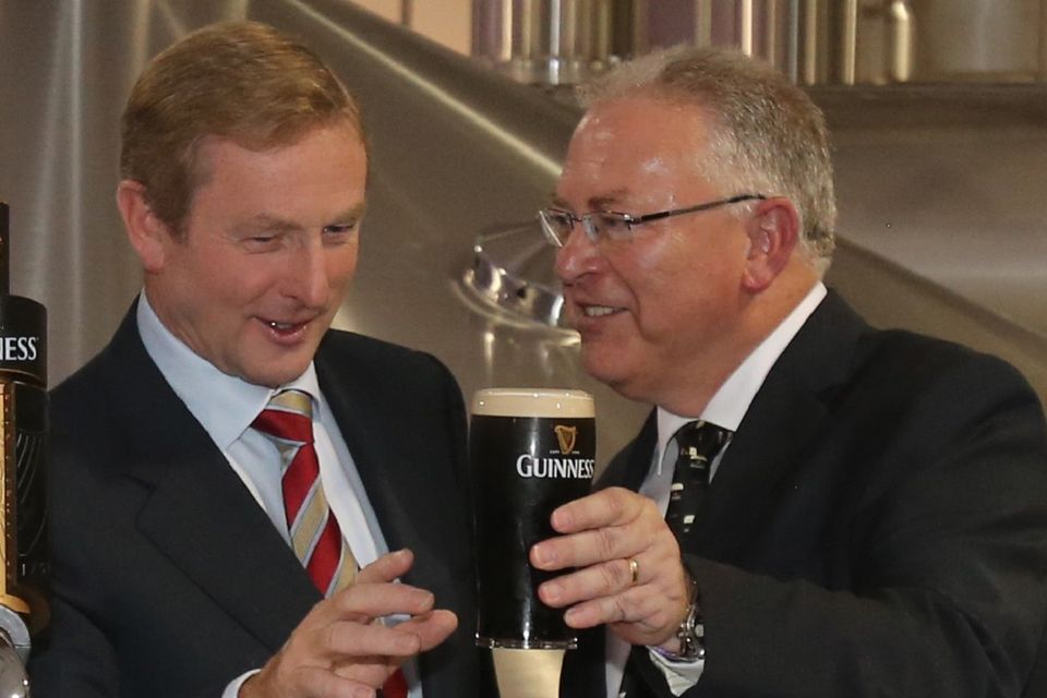 Taoisech Enda Kenny and Paul Armstrong of Diagio at the opening of the new Brewhouse No 4