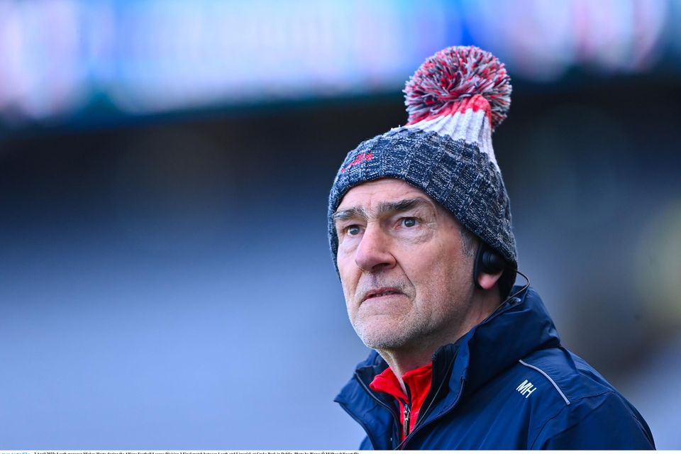 Before Mickey Harte arrived at Louth, the Leinster side were struggling in Division 4. But he has since overseen a remarkable transformation in his side's fortunes in 18 months. Photo: Sportsfile