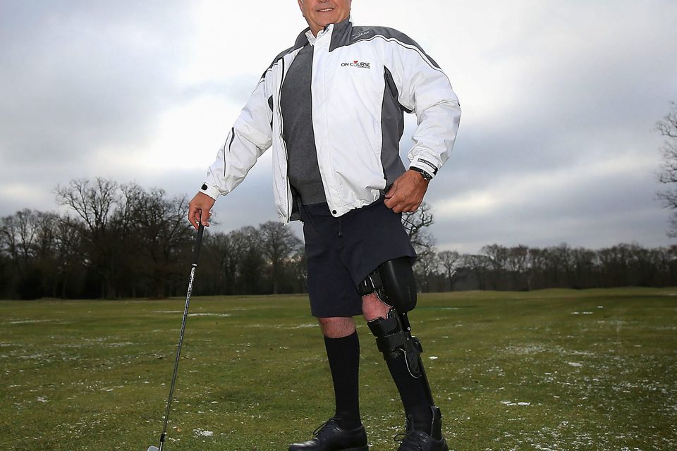 John Simpson wears the world's first lower-limb bionic exo-skeleton, which allows him to walk naturally for the first time in over 40 years